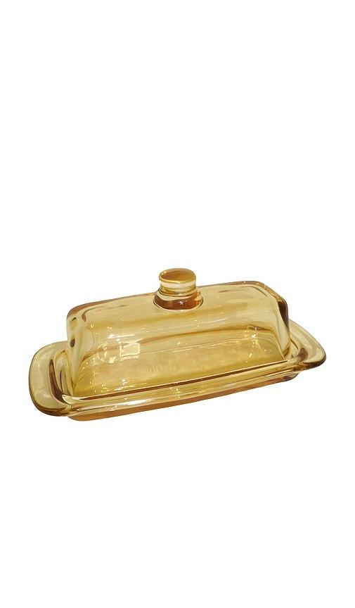 HueGah Home Glacee Butter Dish in Yellow by HUEGAH HOME