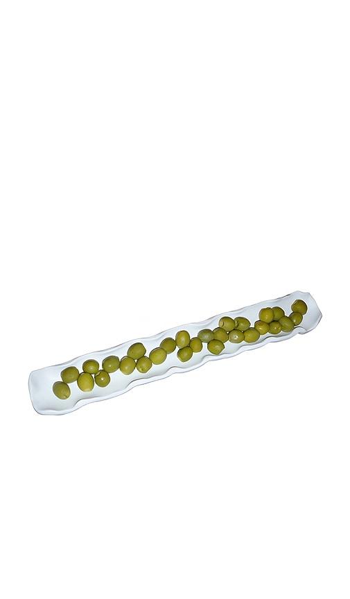 HueGah Home Graza Olive Tray in White by HUEGAH HOME