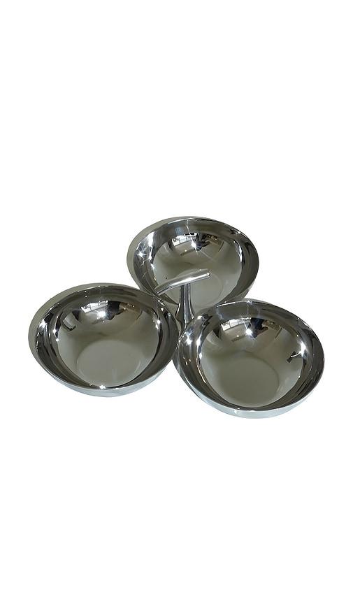 HueGah Home Martin Serving Tray in Metallic Silver by HUEGAH HOME