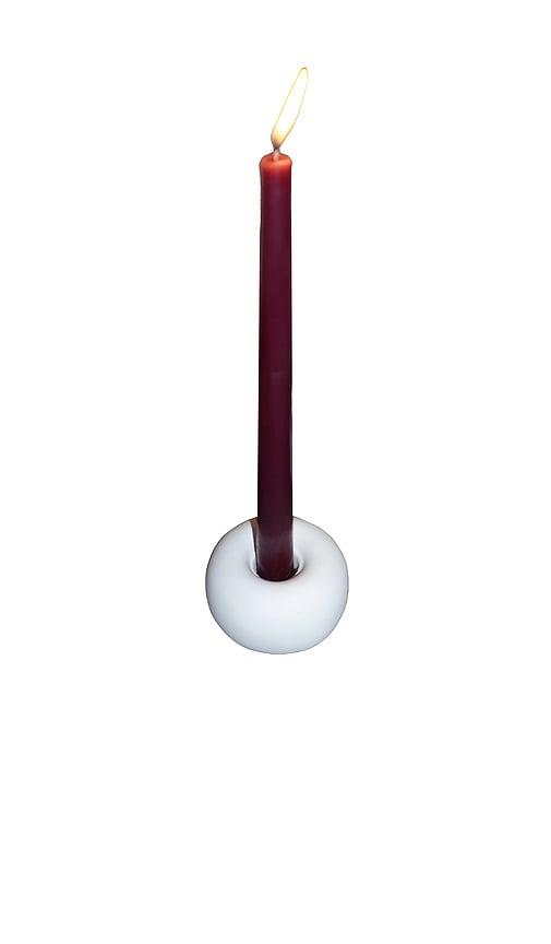 HueGah Home Noa Candlestick Holder in White by HUEGAH HOME
