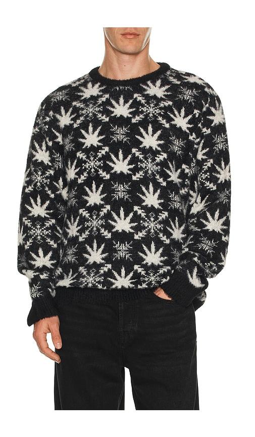 HUF Arctic Plantlife Crewneck Sweater in Black by HUF