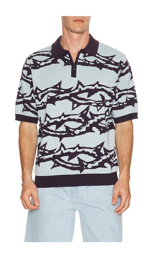 HUF Fantasies Knit Polo in Blue by HUF