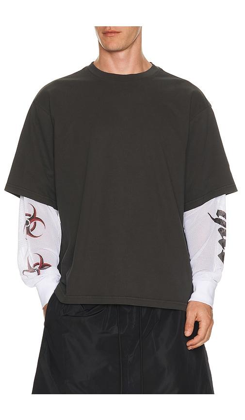 HUF Leon Long Sleeve Double Layer Top in Black by HUF