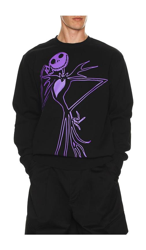 HUF x The Nightmare Before Christmas Jack Skellington Crew Sweatshirt in Black by HUF