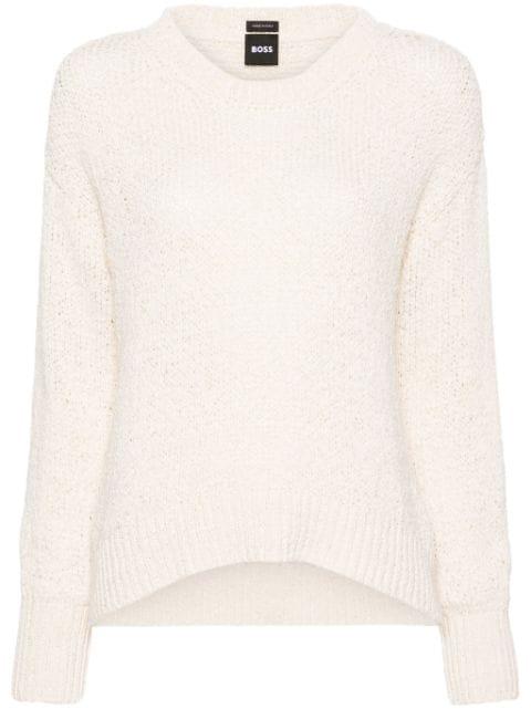 3D-knit crew-neck jumper by HUGO BOSS