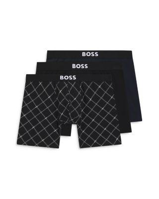 3pk. Logo Cotton Blend Boxer Briefs by HUGO BOSS