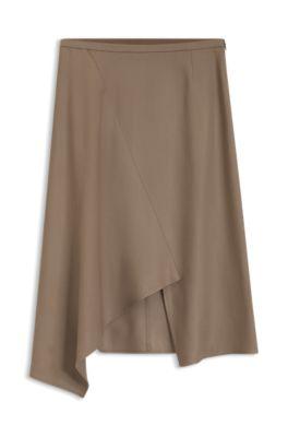 A-line skirt with asymmetrical hem by HUGO BOSS