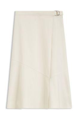 A-line wrap skirt in stretch cotton by HUGO BOSS