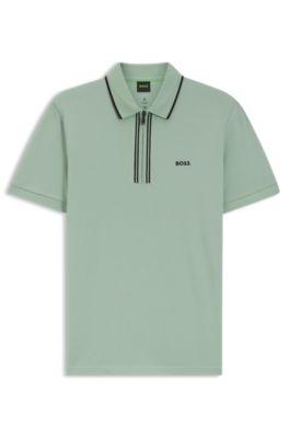 Active Slim-fit polo shirt in moisture-wicking stretch cotton by HUGO BOSS