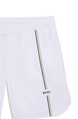 Active Tennis Shorts in Innovative NOVA Fabric by HUGO BOSS