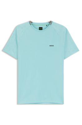 Active moisture-wicking T-shirt with tennis-ball embossing by HUGO BOSS