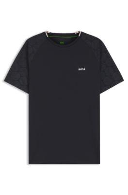 Active moisture-wicking T-shirt with tennis-ball embossing by HUGO BOSS