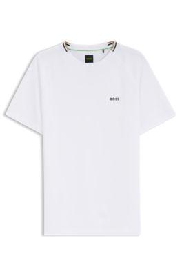 Active moisture-wicking T-shirt with tennis-ball embossing by HUGO BOSS