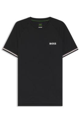 Active slim-fit T-shirt with tennis-ball embossing by HUGO BOSS