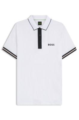 Active slim-fit polo shirt with moisture management by HUGO BOSS