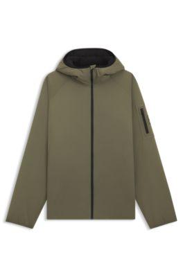 Adjustable-hem jacket with water-repellent finish by HUGO BOSS