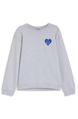 All-gender sweatshirt with Happy HUGO artwork by HUGO BOSS All-gender sweatshirt with Happy HUGO artwork by HUGO BOSS