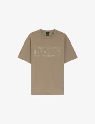 Artwork-Logo Stretch-Cotton T-Shirt by HUGO BOSS