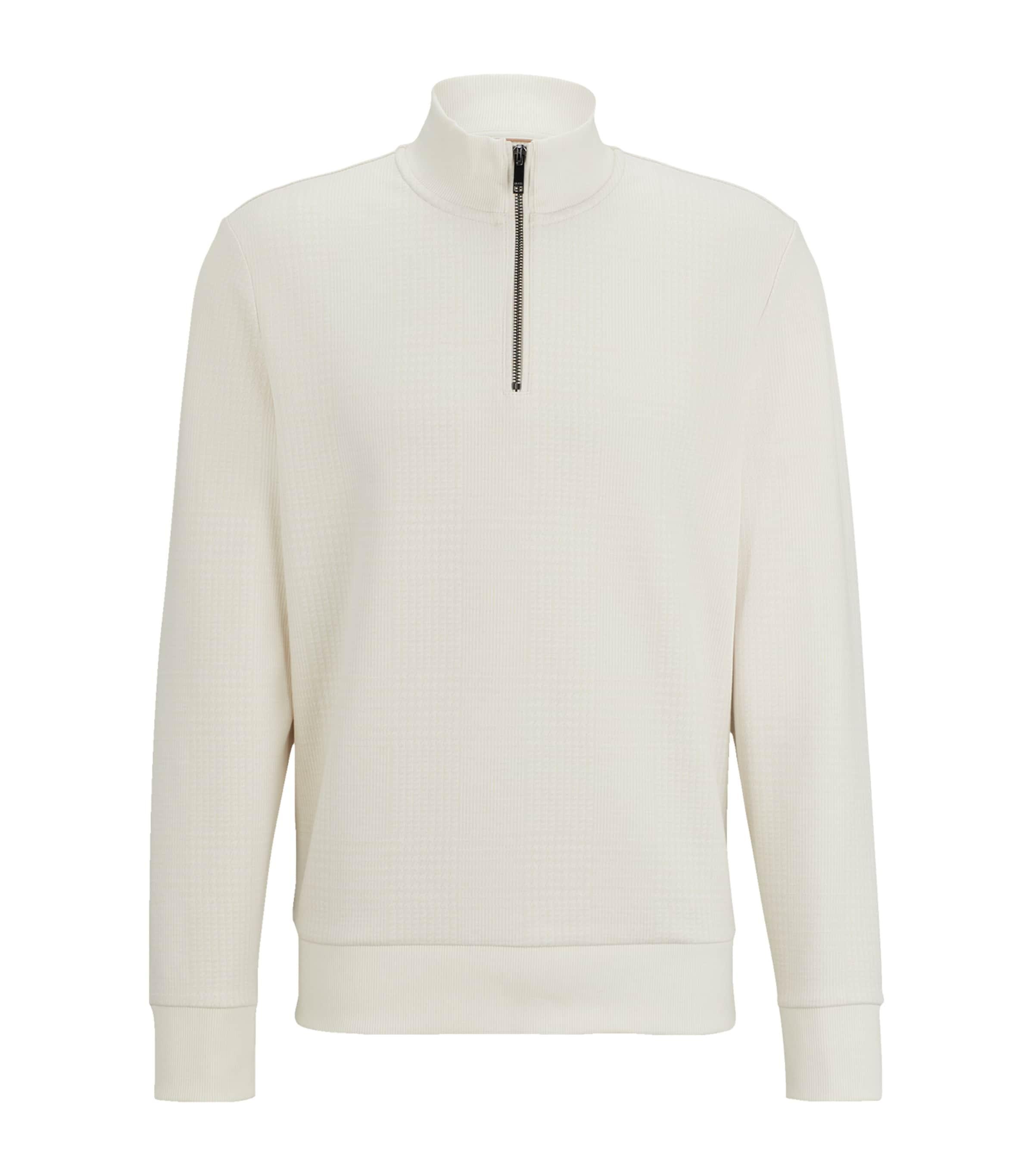 BOSS Cotton-Blend Zip-Up Sweater by HUGO BOSS