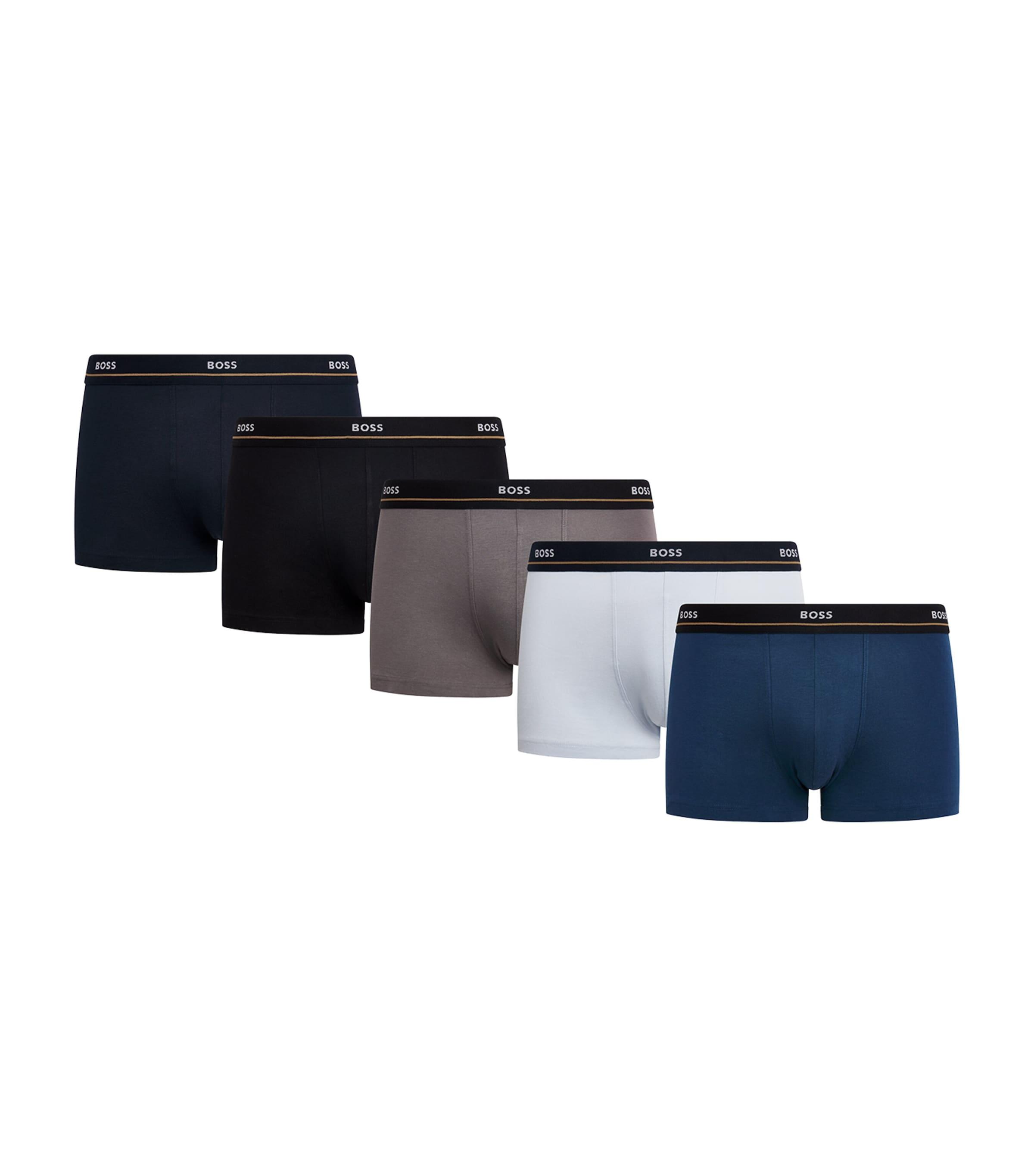 BOSS Cotton-Stretch Essential Trunks (Pack of 5) by HUGO BOSS