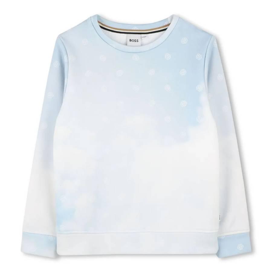 BOSS Kidswear All-Over Logo Print Sweatshirt by HUGO BOSS