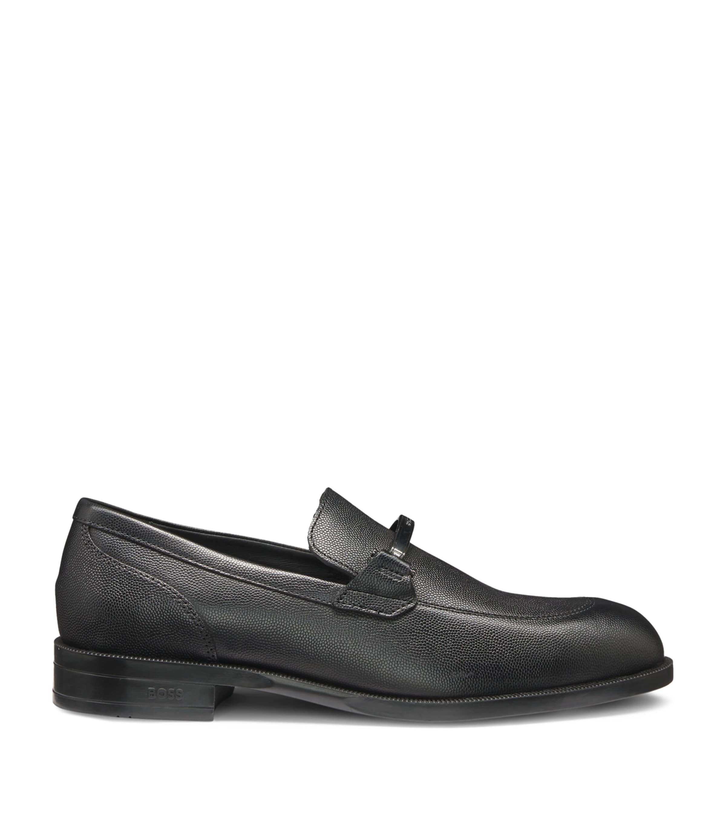 BOSS Leather Logo Hardware Loafers by HUGO BOSS