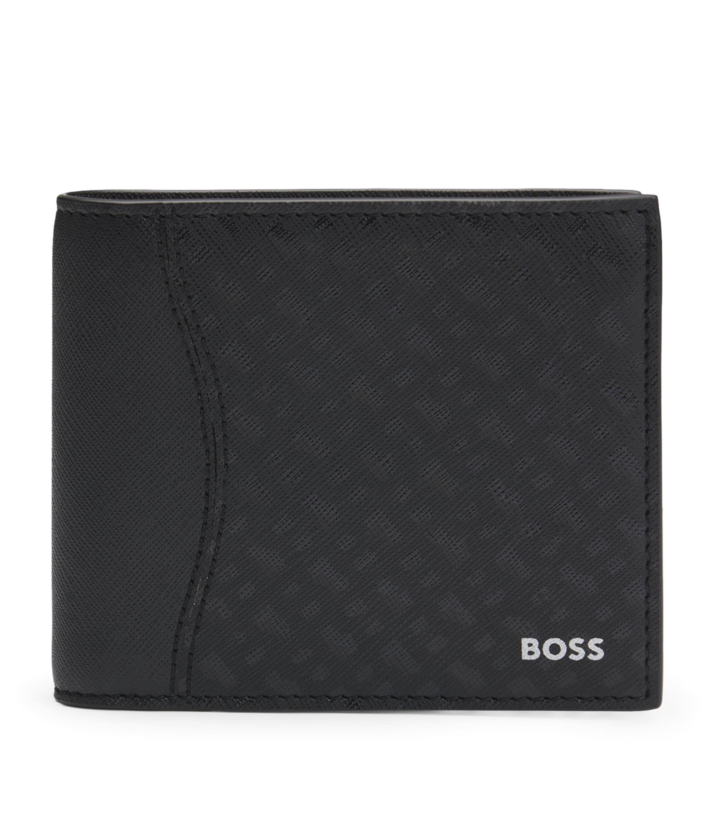BOSS Leather Monogram Bifold Wallet by HUGO BOSS