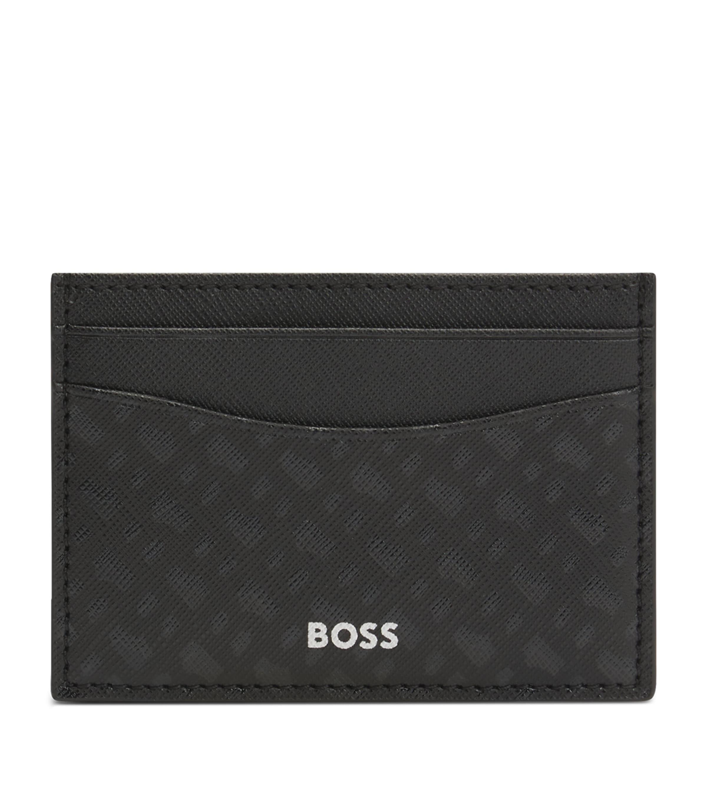 BOSS Leather Monogram Card Holder by HUGO BOSS
