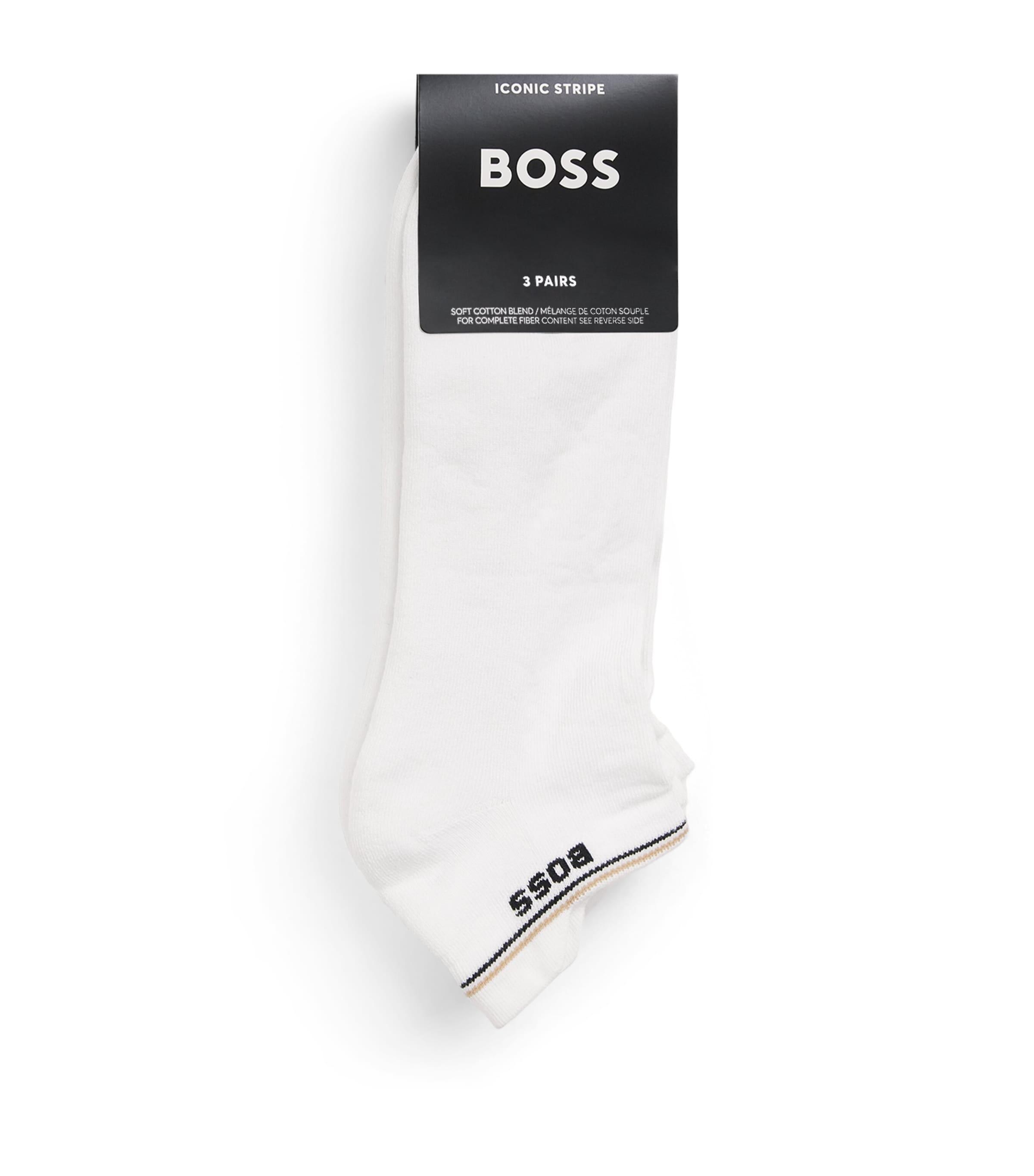 BOSS Logo Stripe Socks (Pack of 3) by HUGO BOSS