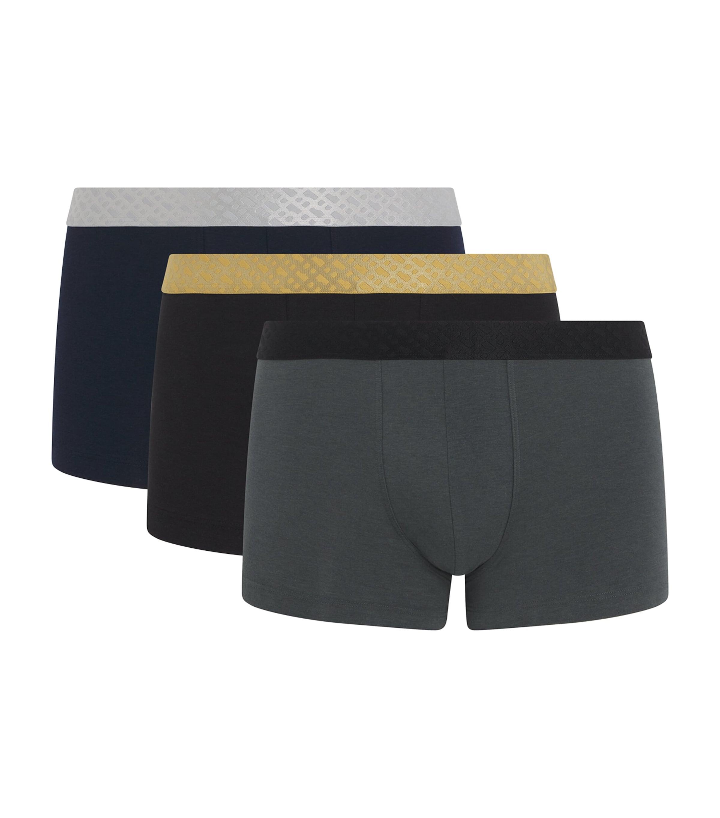 BOSS Metallic Waistband Trunks (Pack of 3) by HUGO BOSS