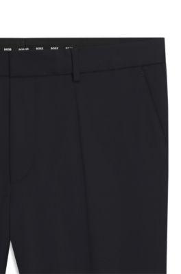 BOSS ONE Regular-fit pants in virgin-wool serge by HUGO BOSS
