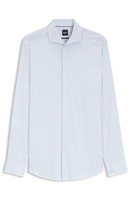 BOSS ONE Slim-fit shirt in a structured cotton blend by HUGO BOSS