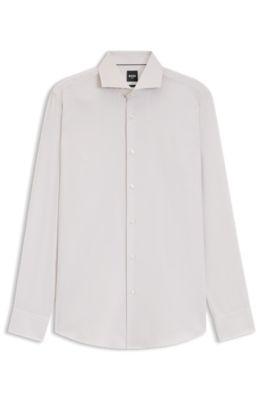 BOSS ONE Slim-fit shirt in a structured cotton blend by HUGO BOSS