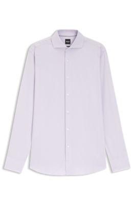 BOSS ONE Slim-fit shirt in a structured cotton blend by HUGO BOSS