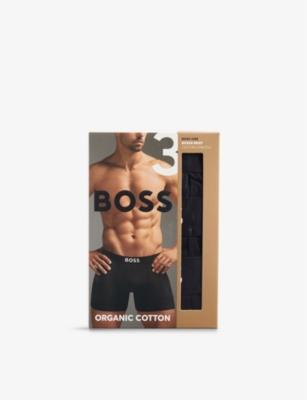 BOSS ONE x David Beckham Logo-Waistband Pack of Three Stretch-Cotton Boxers by HUGO BOSS