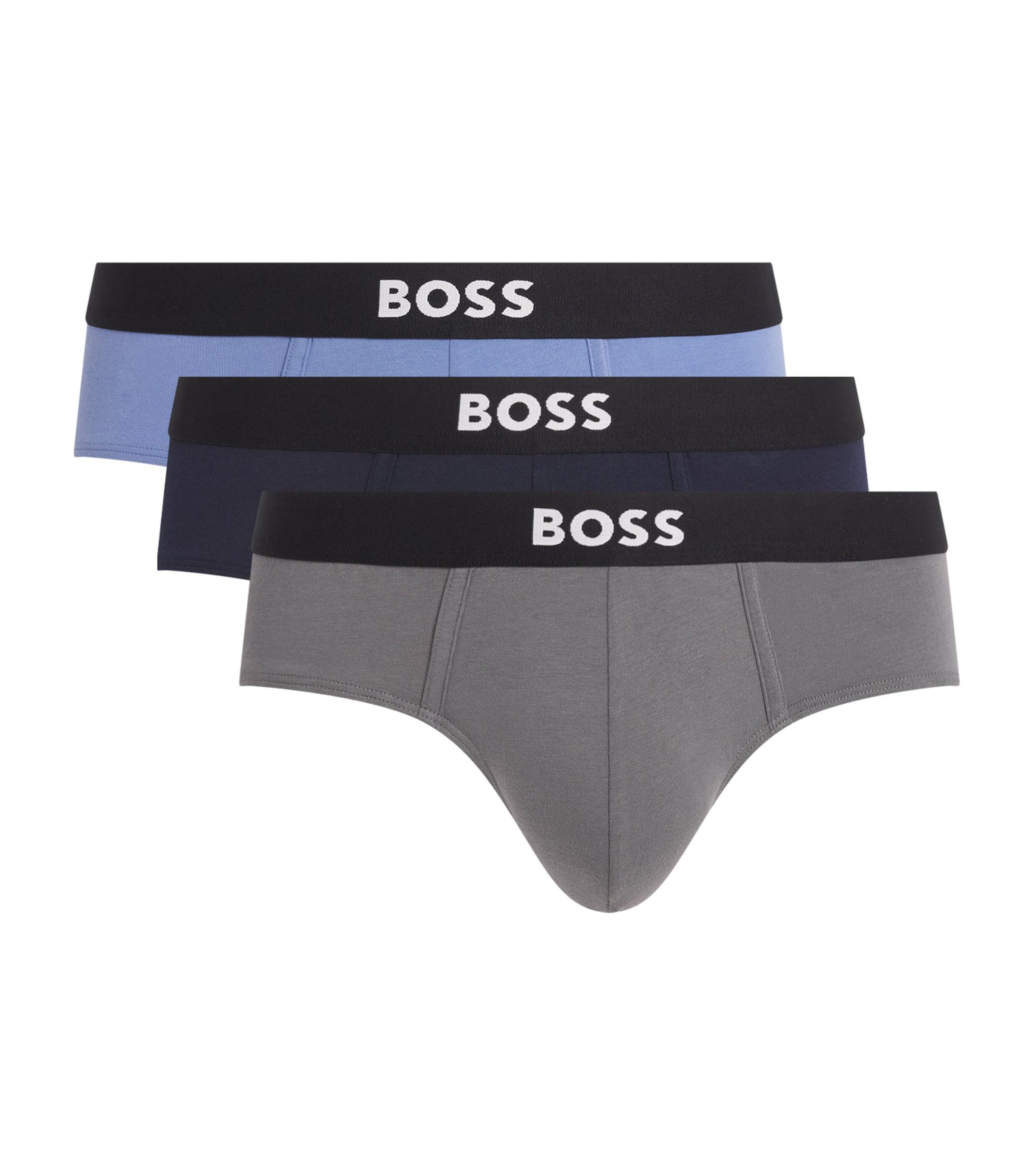 BOSS Stretch-Cotton Logo Briefs (Pack of 3) by HUGO BOSS