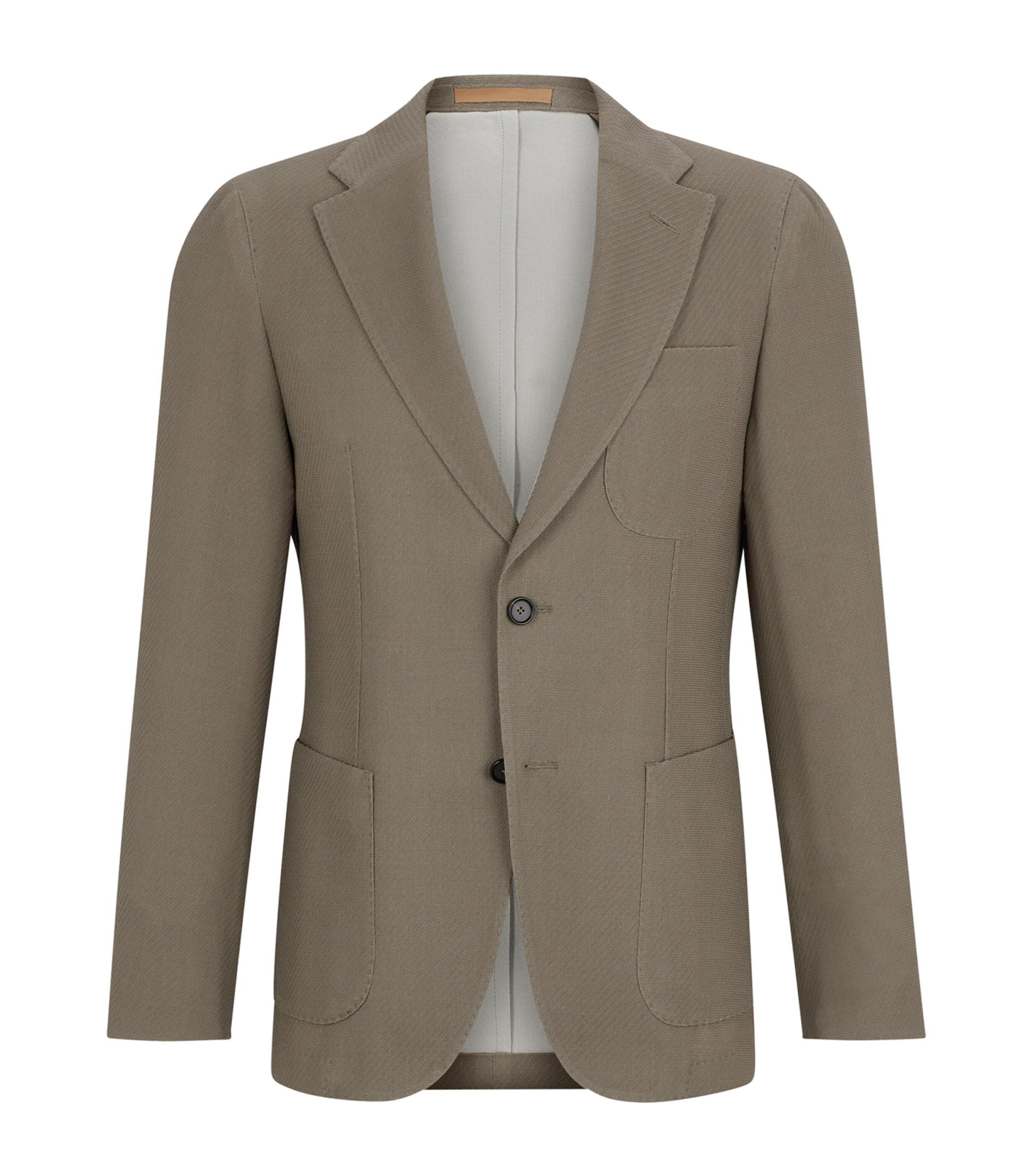 BOSS Virgin Wool-Cotton Slim Blazer by HUGO BOSS