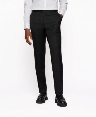 BOSS by Men's Regular-Fit Virgin Wool Formal Trousers by HUGO BOSS
