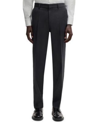 BOSS by Men's Regular-Fit Virgin Wool Formal Trousers by HUGO BOSS