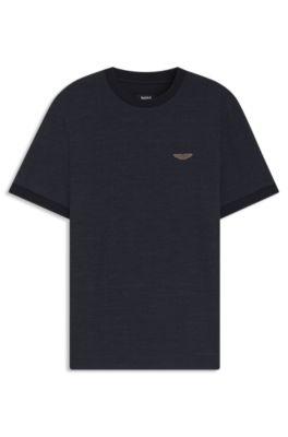 BOSS x ASTON MARTIN T-shirt in wool-cotton jacquard by HUGO BOSS