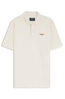 BOSS x ASTON MARTIN polo shirt in cotton jacquard by HUGO BOSS