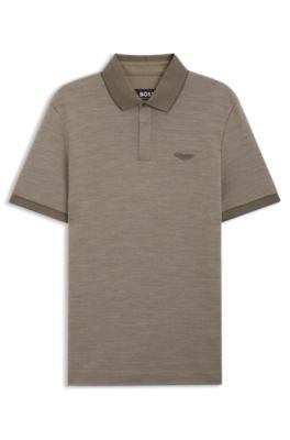 BOSS x ASTON MARTIN polo shirt in wool-cotton piqu&eacute; by HUGO BOSS