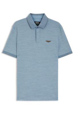 BOSS x ASTON MARTIN polo shirt in wool-cotton piqu&eacute; by HUGO BOSS