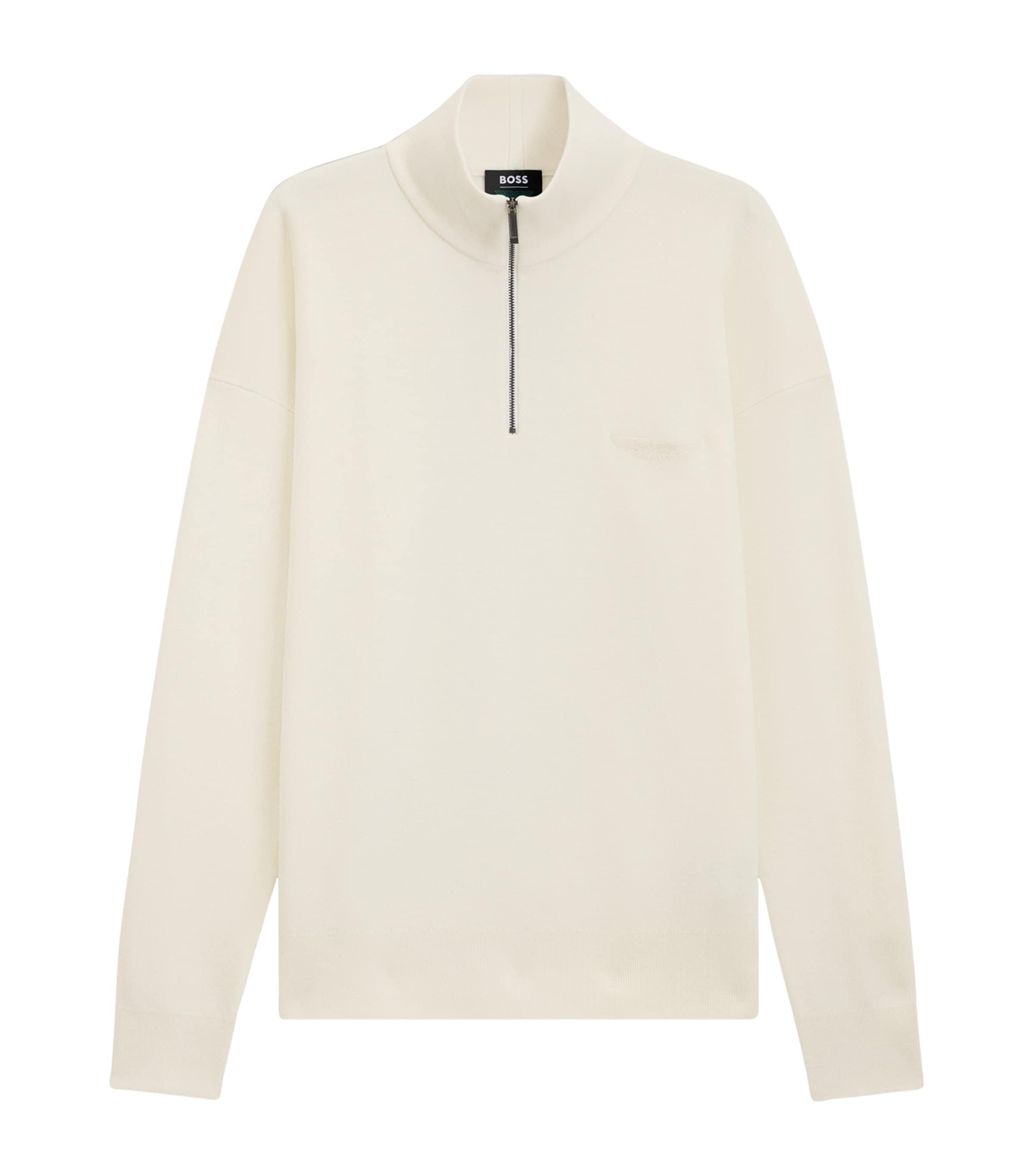 BOSS x Aston Martin Wool Quarter-Zip Sweater by HUGO BOSS
