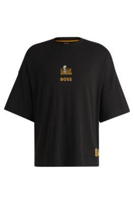 BOSS x NFL cotton T-shirt with gold-tone embroidery by HUGO BOSS