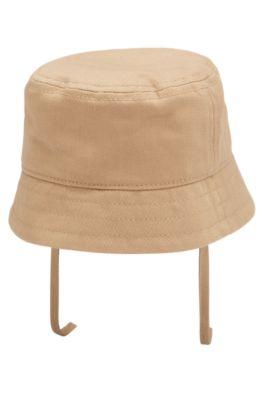Baby bucket hat with embroidered logo by HUGO BOSS
