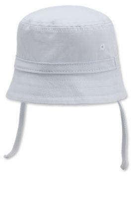 Baby bucket hat with embroidered logo by HUGO BOSS