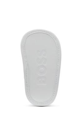 Baby logo-print sandals in leather by HUGO BOSS