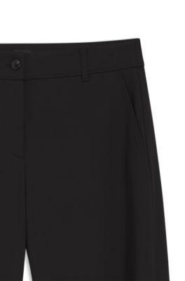 Barrel-leg trousers in stretch twill by HUGO BOSS