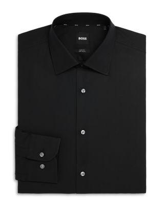Basic Solid Slim Fit Dress Shirt by HUGO BOSS